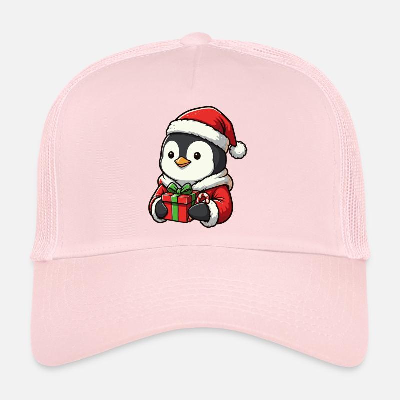 Kuscheliger Pinguin mit Weihnachtsmütze Trucker Cap
