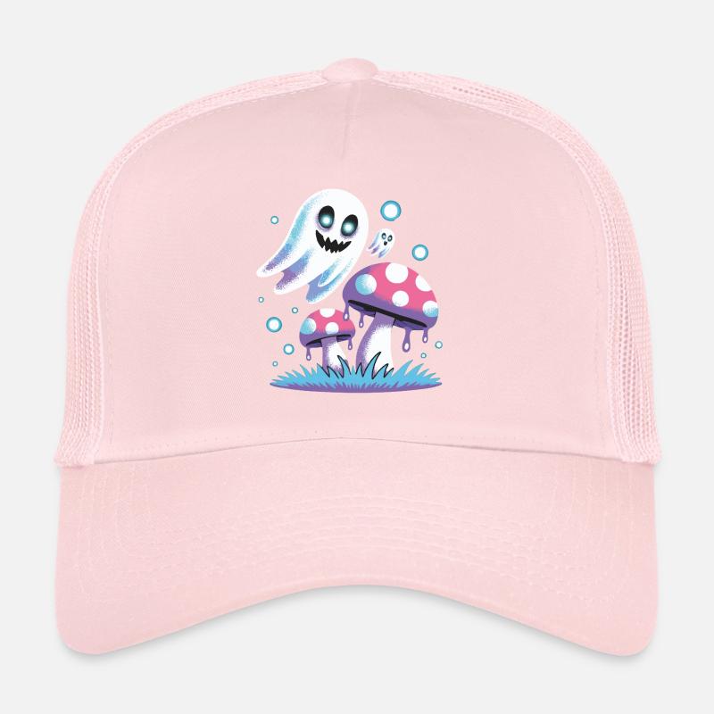 Champignons fantômes style néon Casquette trucker 