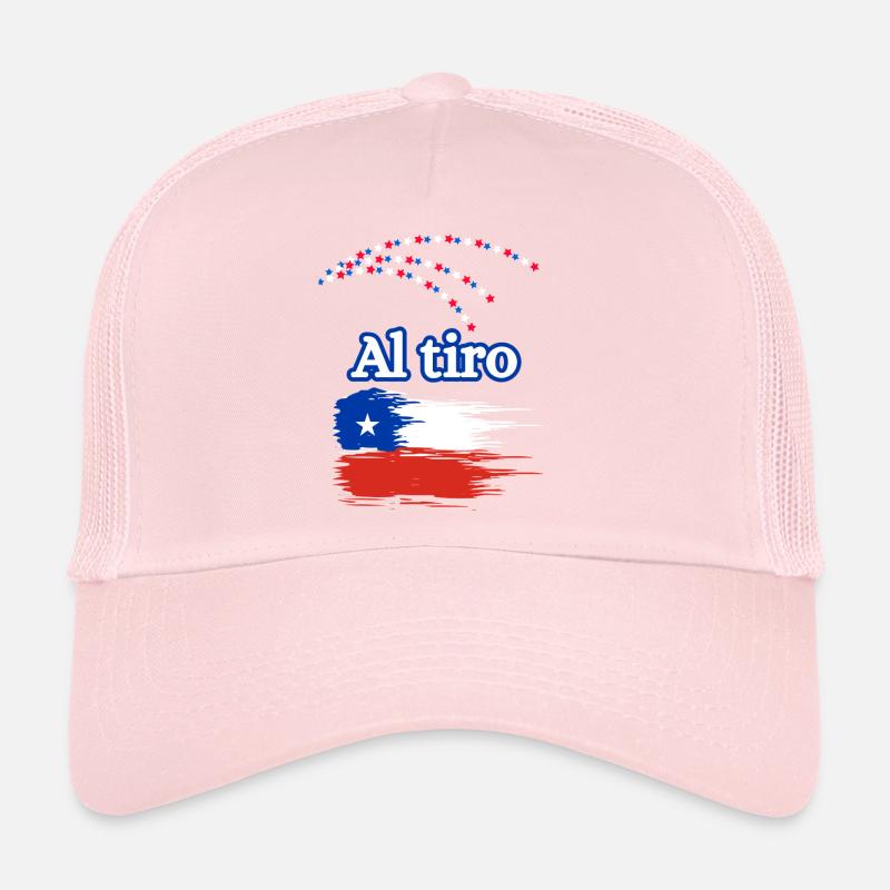 Chilean Dialect Flag Brush Trucker Cap