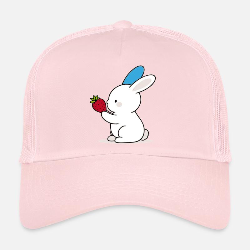 Blau-Ohr-Hase; Häschen mit Erdbeere Trucker Cap