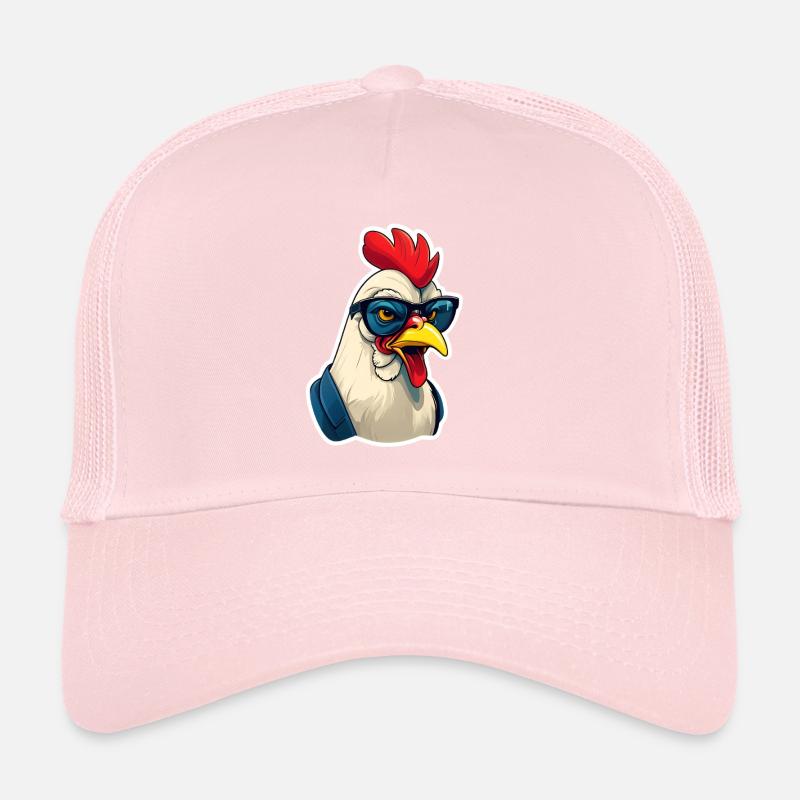 Cool Hen Sunglasses Cartoon Trucker Cap