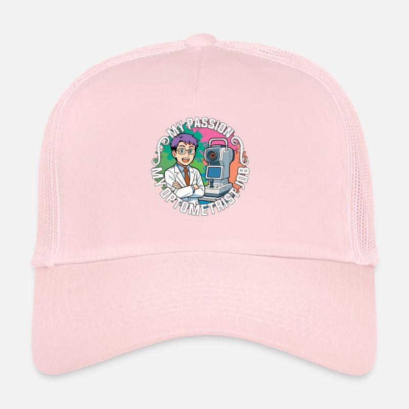 Optométriste Ma passion Mon ophtalmologiste Soins oculaires Casquette trucker 