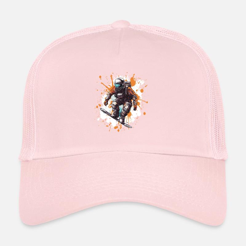 Astronaut Snowboard - Trucker Cap - Hellrosa
