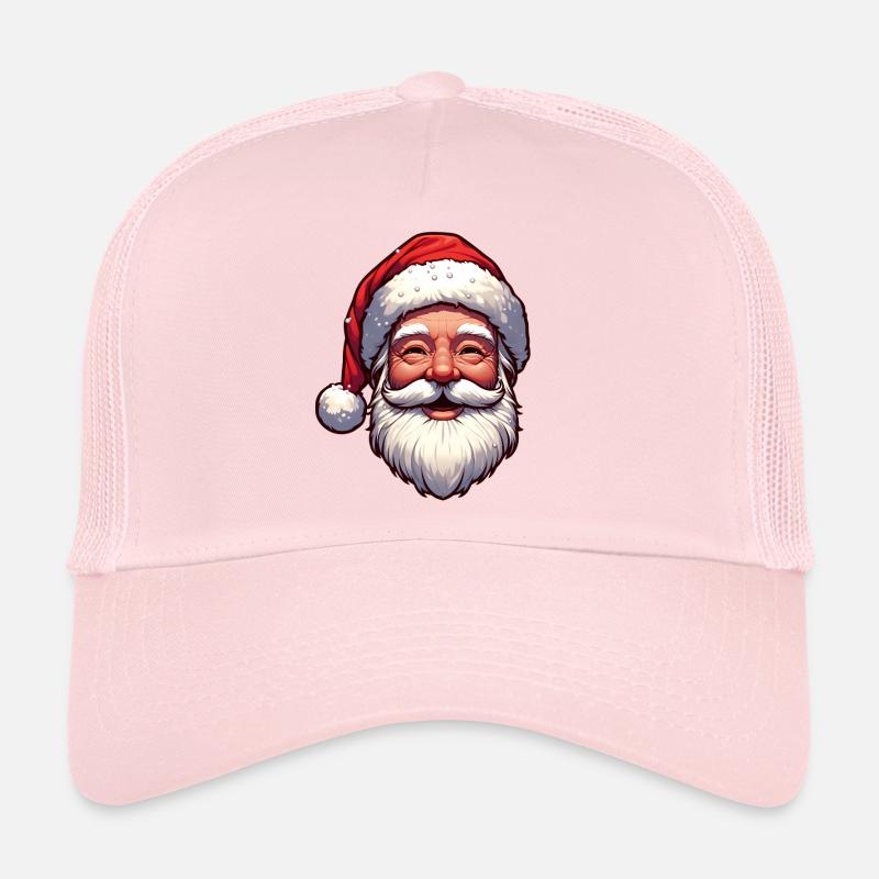 Joyeux visage de Père Noël Casquette trucker 