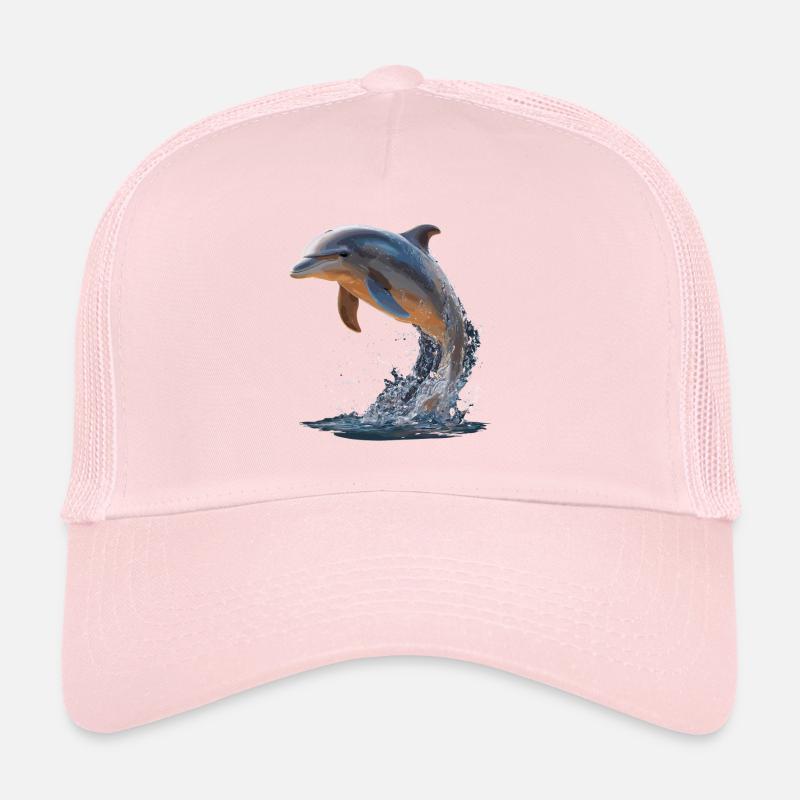 Dolphin Diver Dolphins Ocean Cute Dolphins Dolphin Trucker Cap