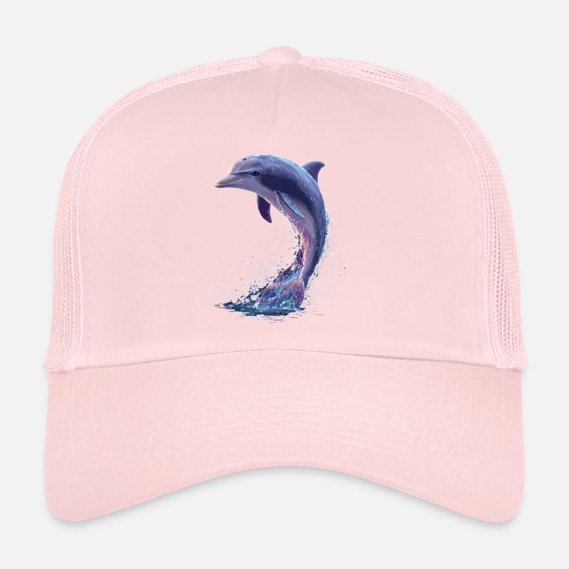 Dolphin Diver Dolphins Ocean Cute Dolphins Dolphin Trucker Cap