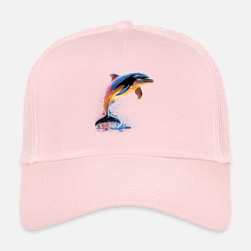 Dolphin Diver Dolphins Ocean Cute Dolphins Dolphin Trucker Cap