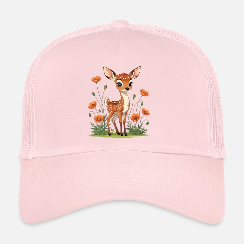 Hirschenfohlen im Mohnfeld Trucker Cap