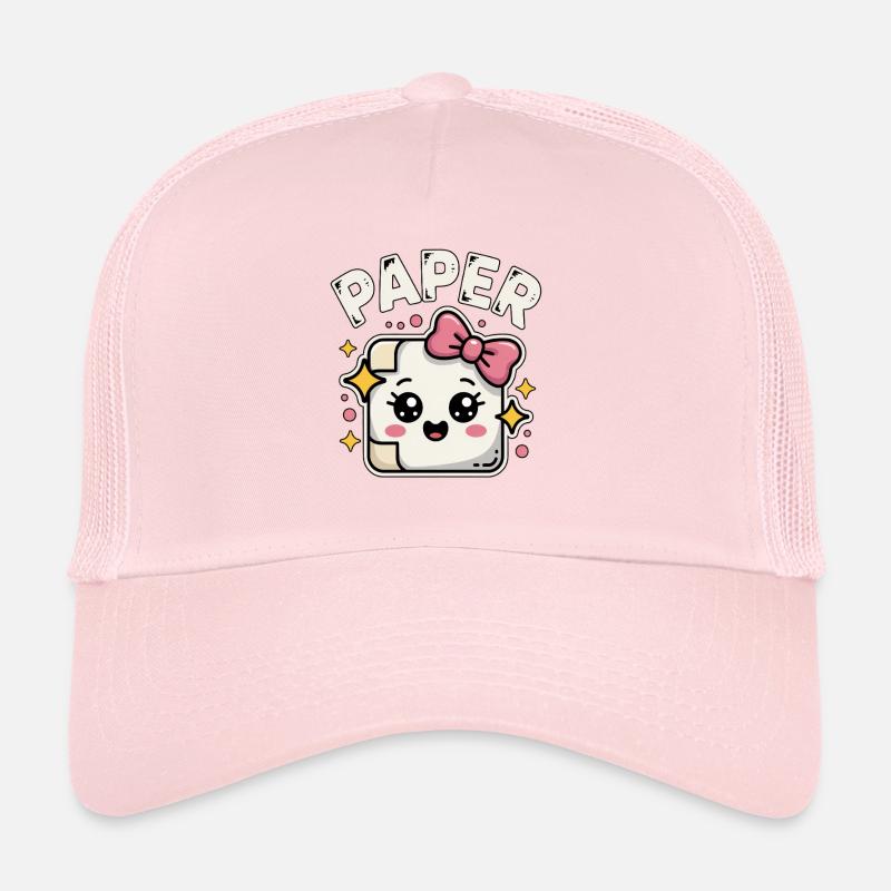 Scissors Stone Paper Kawaii Paper Trucker Cap