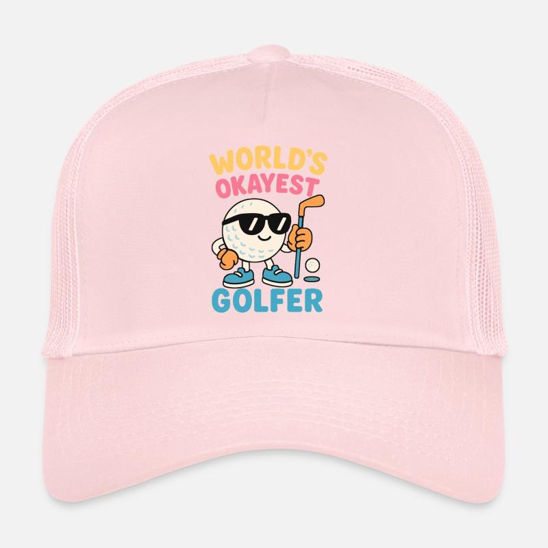 Funny Golf Lover World’s Okayest Golfer Design Casquette trucker 