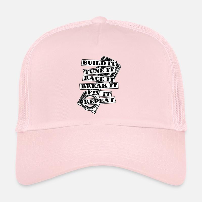 Motorsport – Build It, Tune It, Race It, Fix It - Trucker Cap - pale pink
