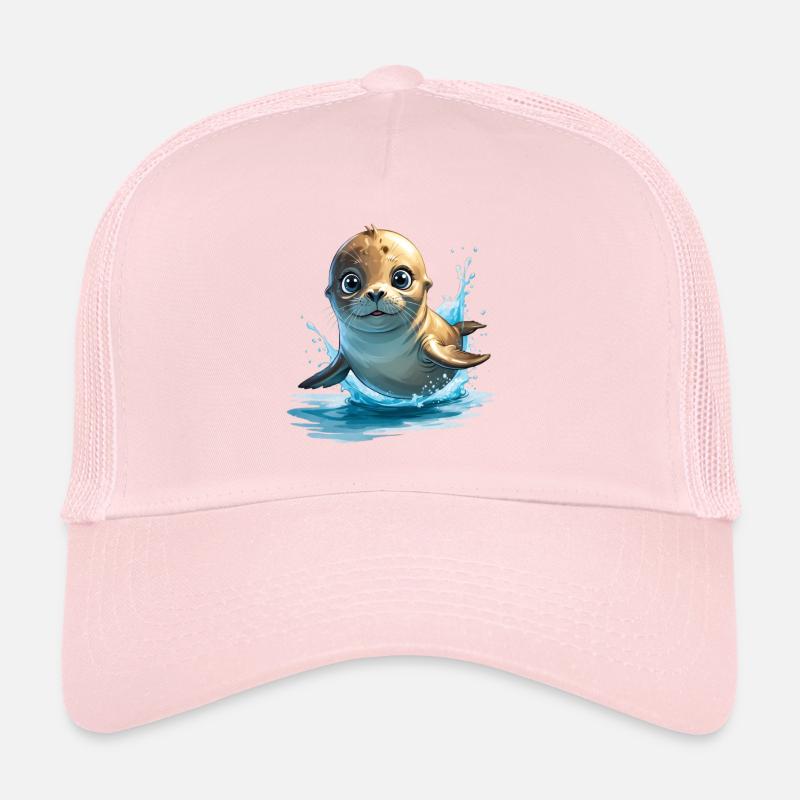 Danse des éclaboussures de phoque heureux Casquette trucker 