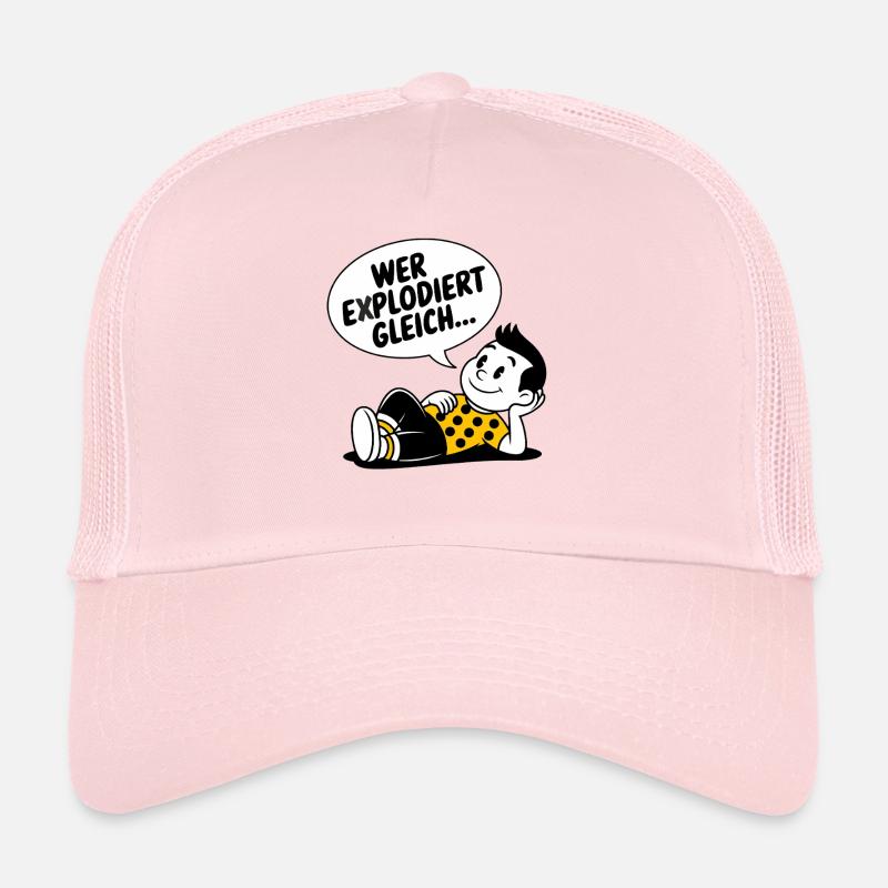 WER EXPLODIERT GLEICH Trucker Cap