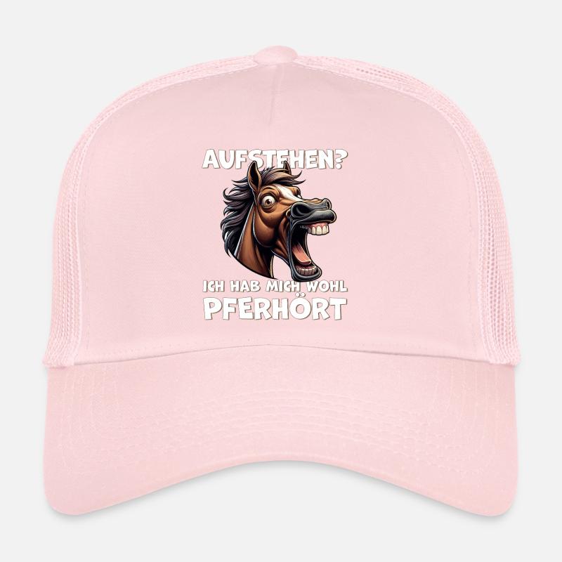Aufstehen Pferd Lachendes Motiv Trucker Cap