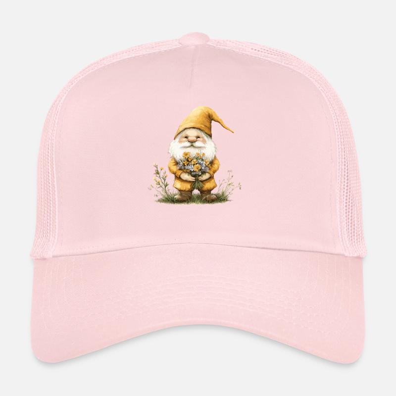 Gnome with Flower Basket Trucker Cap