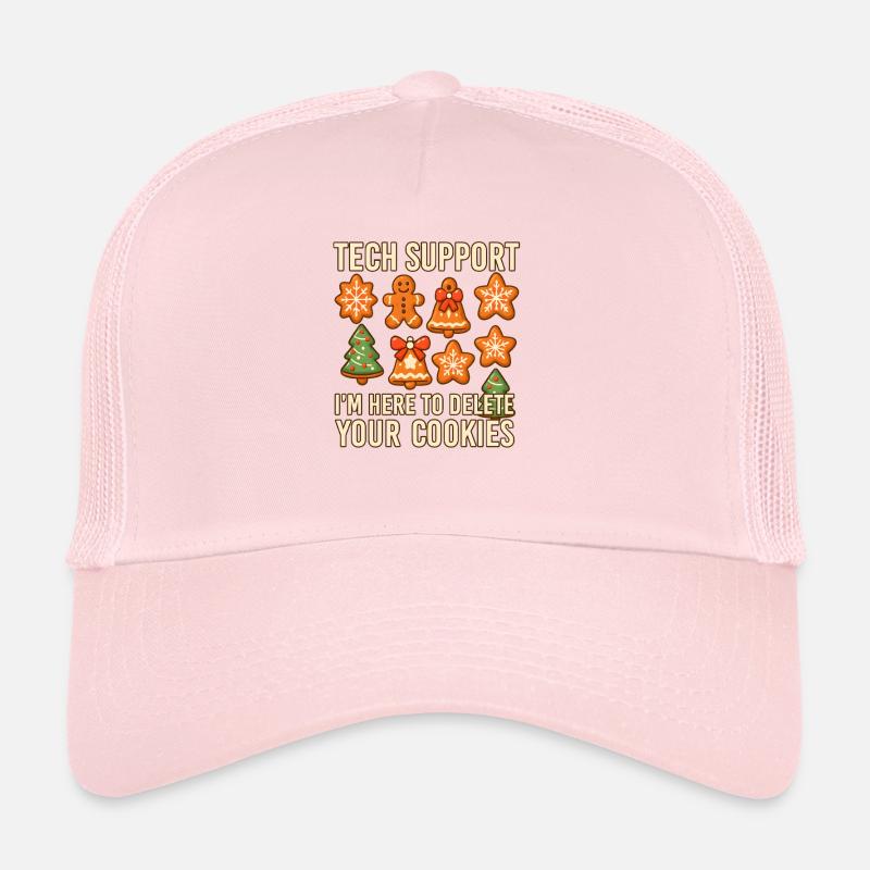 Tech Support Cookies Humor Illustration Trucker Cap