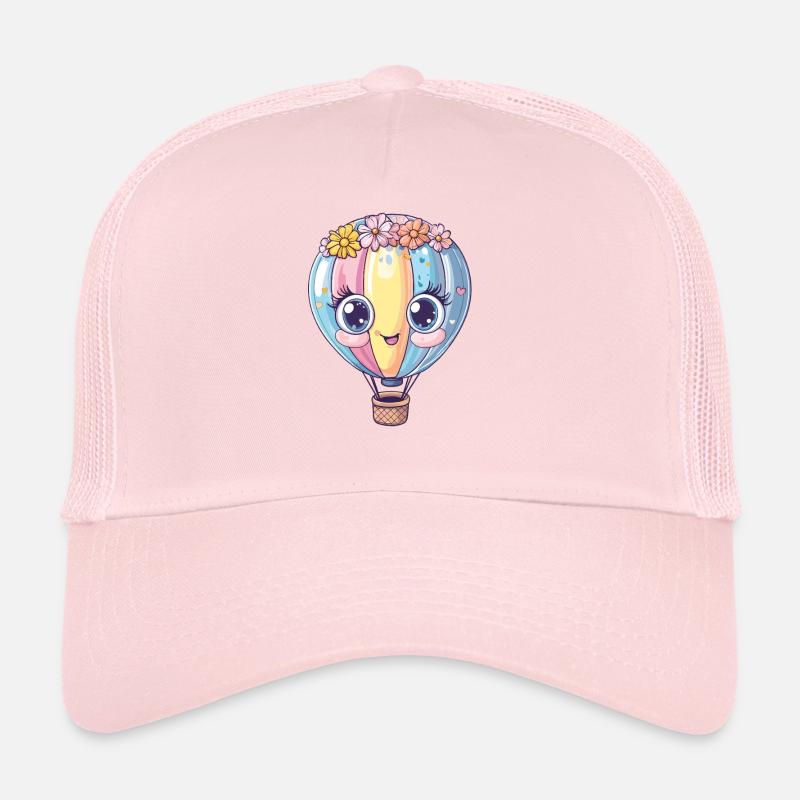 Pastel Balloon with Floral Wreath Trucker Cap