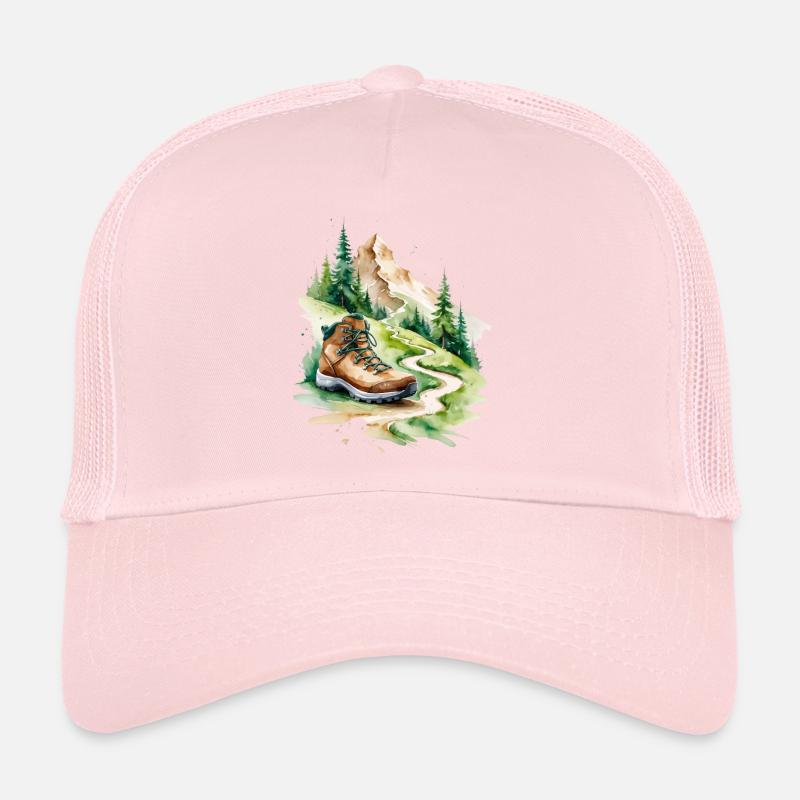 Chaussures de randonnée sur le chemin de montagne Casquette trucker 