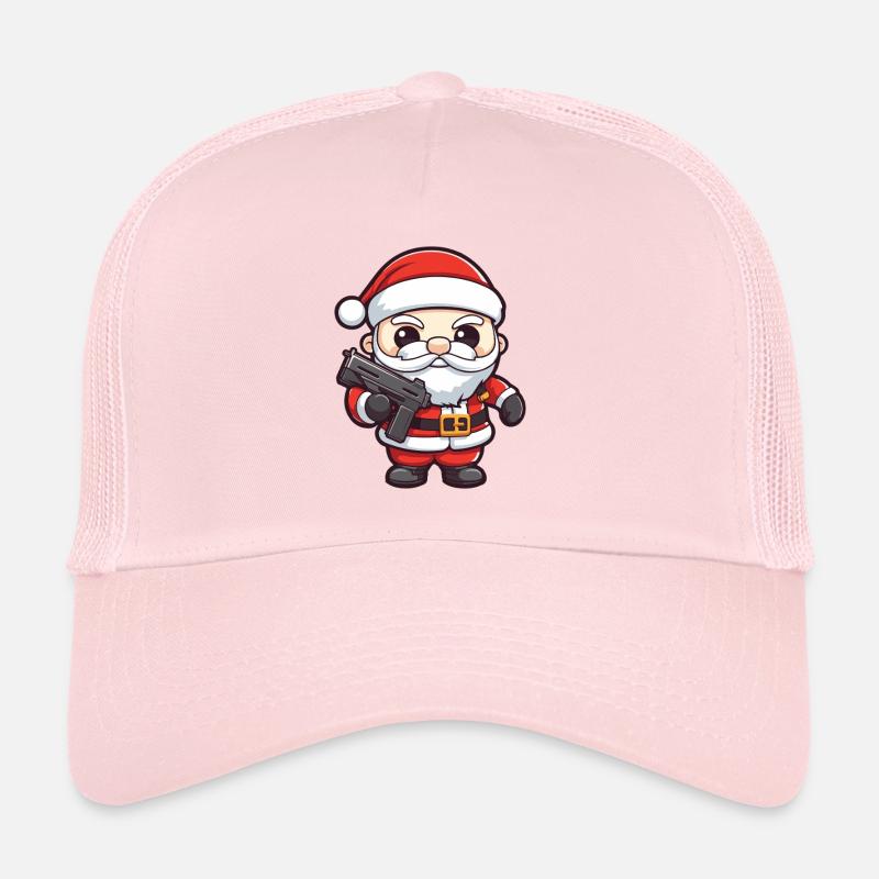 Weihnachtsmann Pistole Comic Weihnachten Trucker Cap