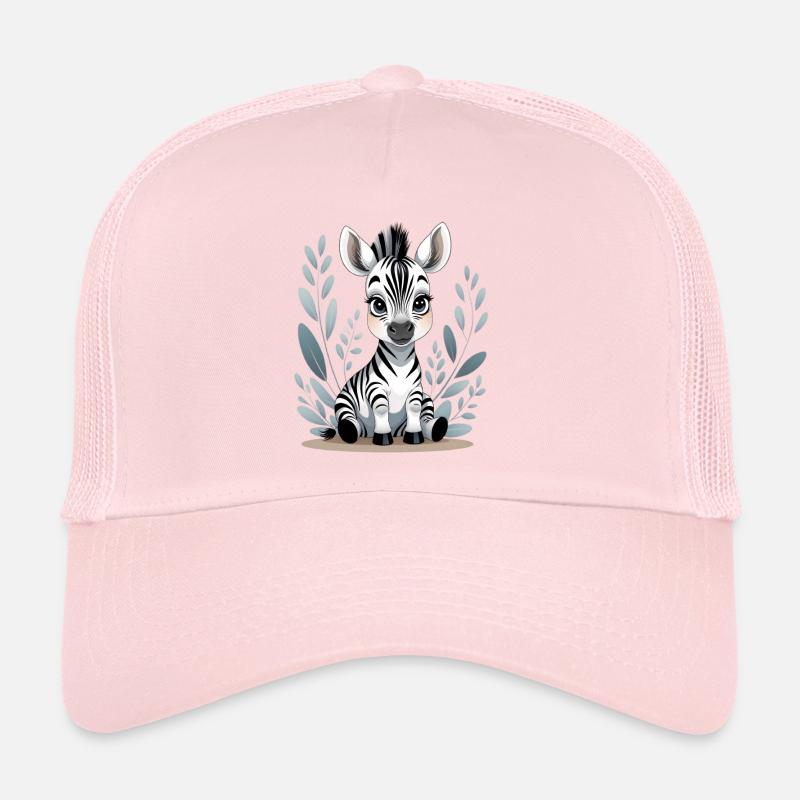 Zebra Baby in Leaf Frame Trucker Cap