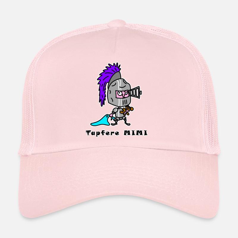 Tapfere Mimi – Cartoon Ritter mit Teddy - Trucker Cap - Hellrosa