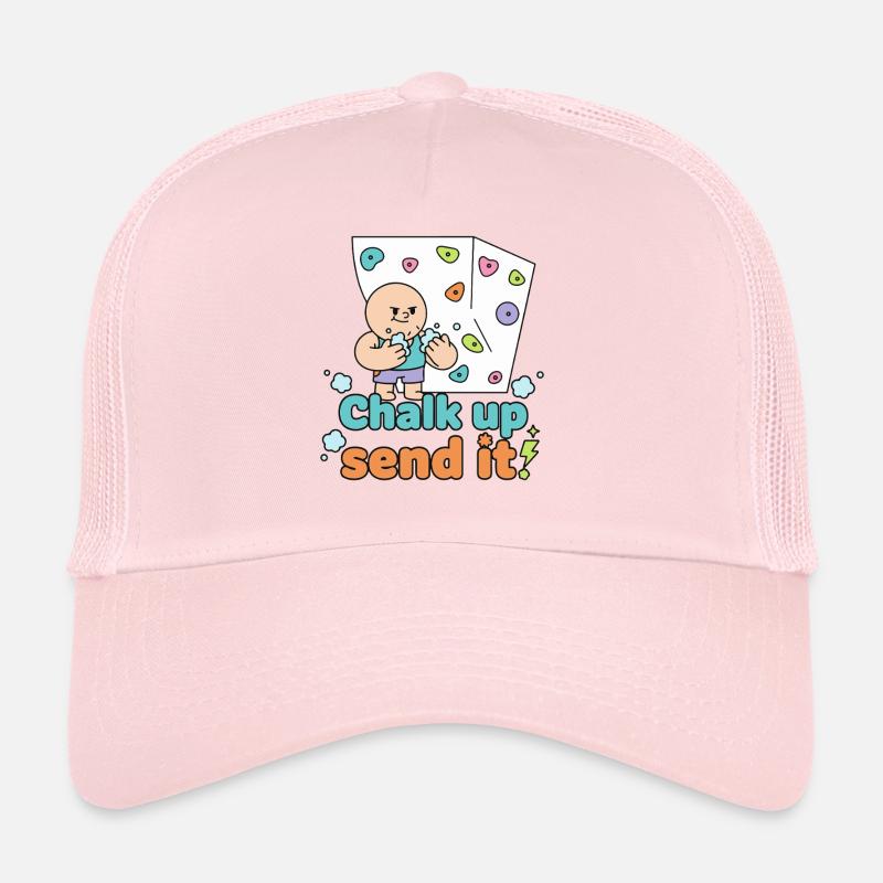 Chalk Up Send It Rock Climbing Bouldering Fun Trucker Cap