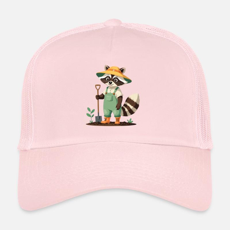 Gärtner-Waschbär Illustration Süß Trucker Cap
