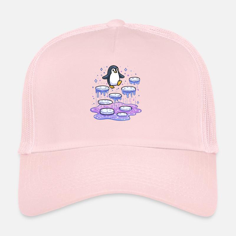 Galaktischer Pinguin auf Eisquellen Trucker Cap
