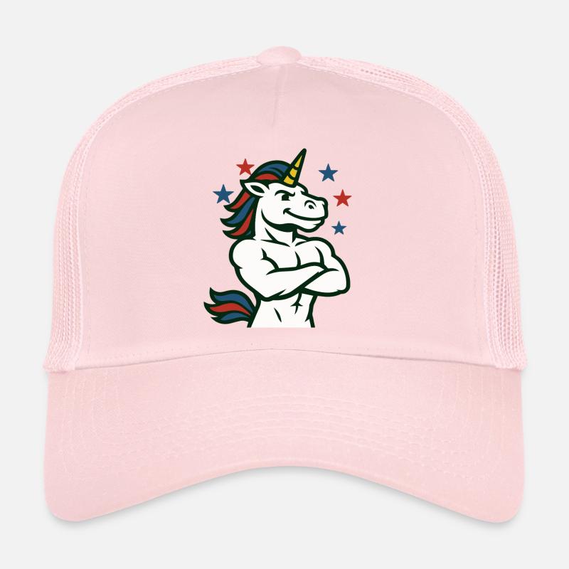 Illustration de licorne confiante Casquette trucker 