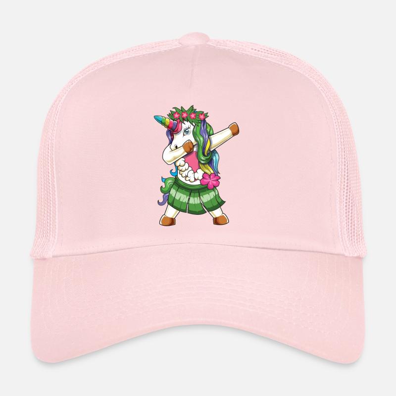 Dab de la danseuse de hula licorne hawaïenne Casquette trucker 