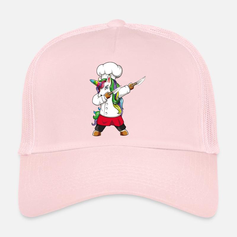 Lustiger Dabbing Einhornkoch Koch Koch - Trucker Cap - Hellrosa
