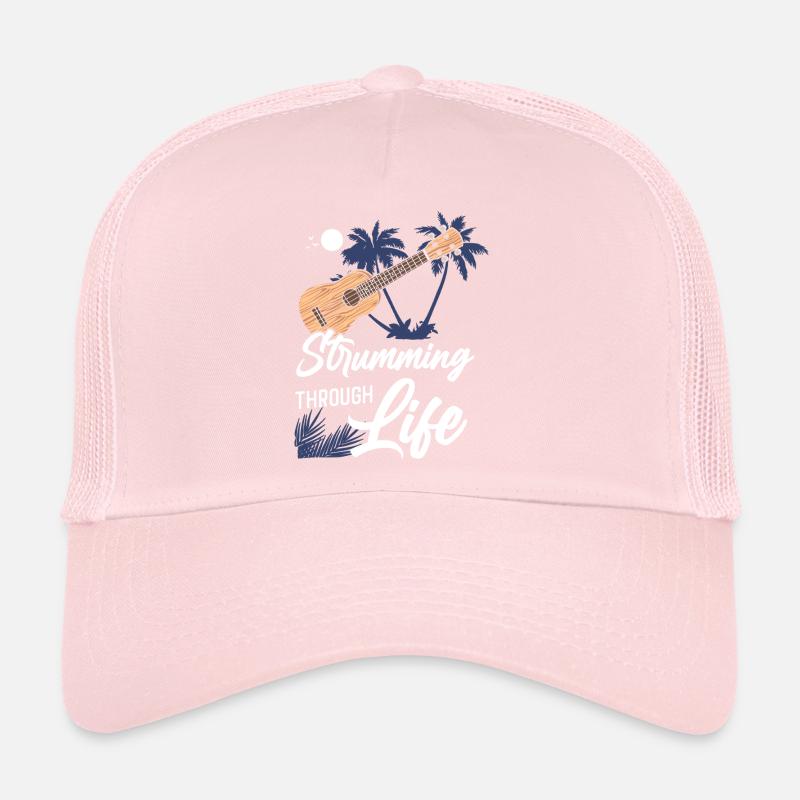 Grattement du ukulélé hawaïen Casquette trucker 
