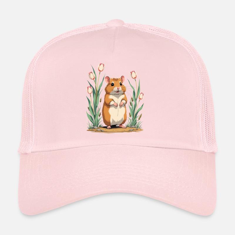 Tulip hamster in spring Trucker Cap