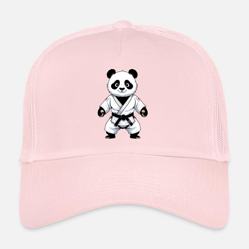 Panda Kampfkünstler im Gi Trucker Cap