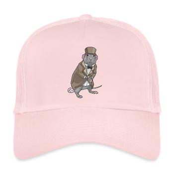 Ratte Bräutigam Ehering Hochzeit - Trucker Cap - Hellrosa - Vorne