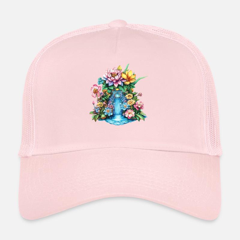 Blumenwasserfall Kaleidoskop Trucker Cap