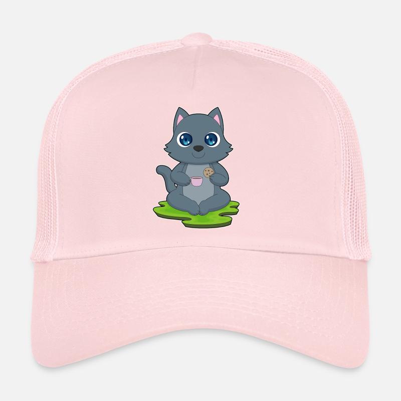 Katze Kaffee Cookie Trucker Cap