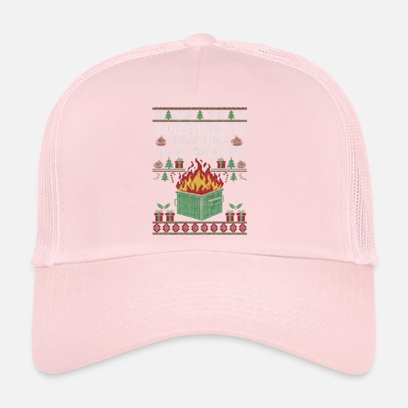 Roasting chestnuts on an open fire garbage can Trucker Cap