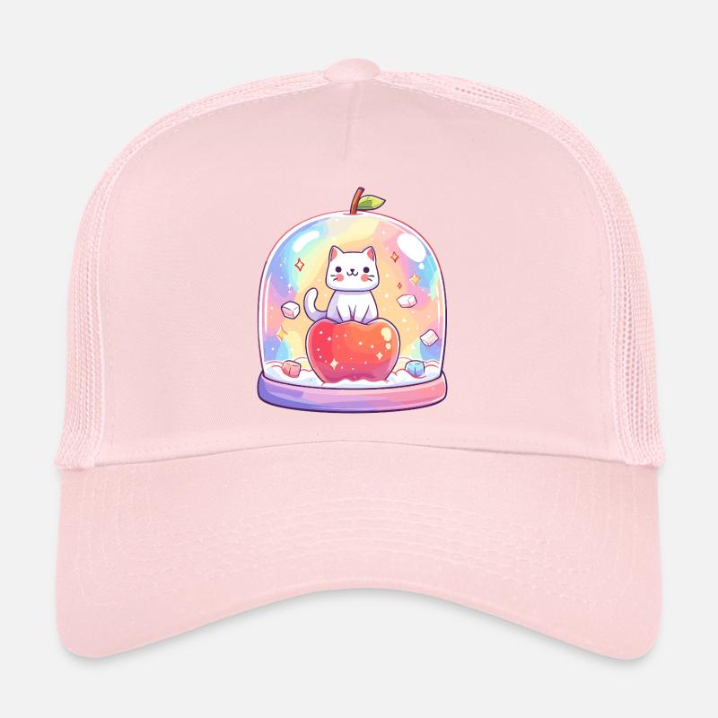 Reflet pastel pour chat dans un verre Casquette trucker 