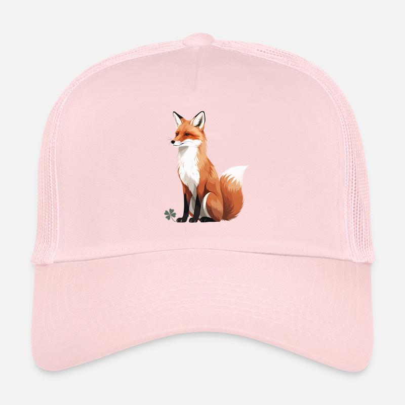 Sitzender Fuchs mit Kleeblatt Trucker Cap