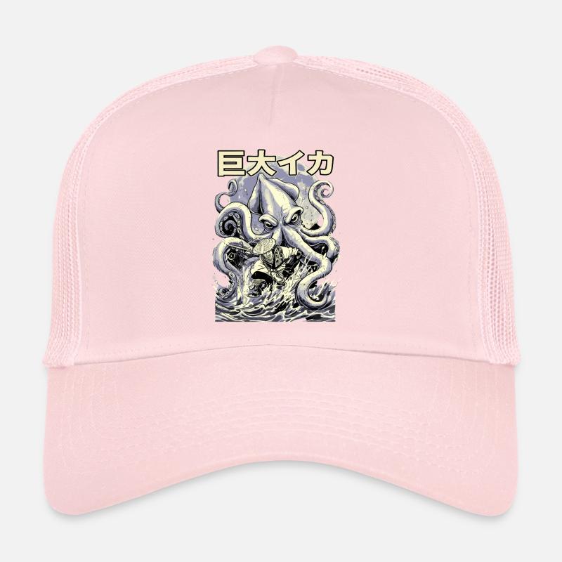 Fischer vs Kraken Japanese Retro Style Trucker Cap