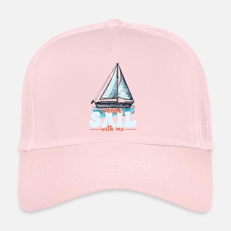 Come Sail With Me Sailor Sail Captain Trucker Cap