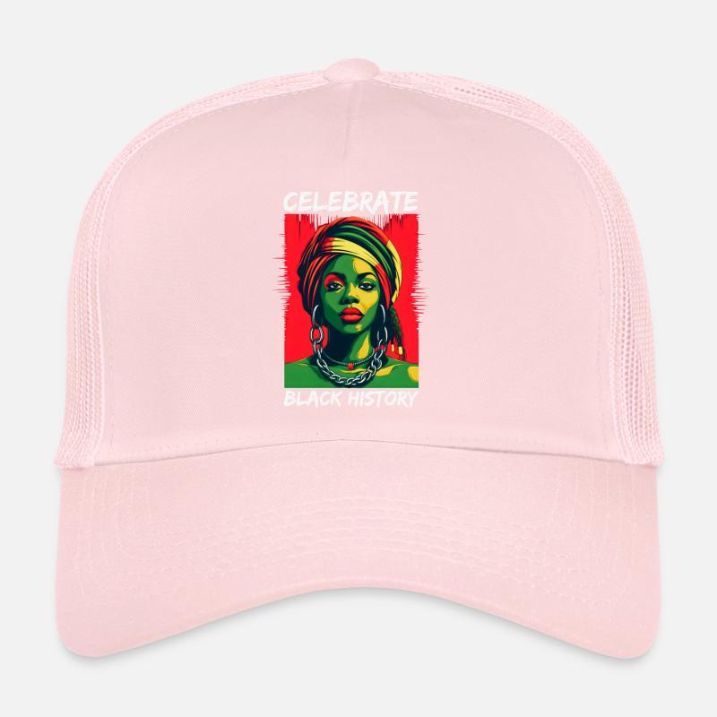 Feiere schwarze Geschichte, Melanin-Frau, RBG-Farben Trucker Cap