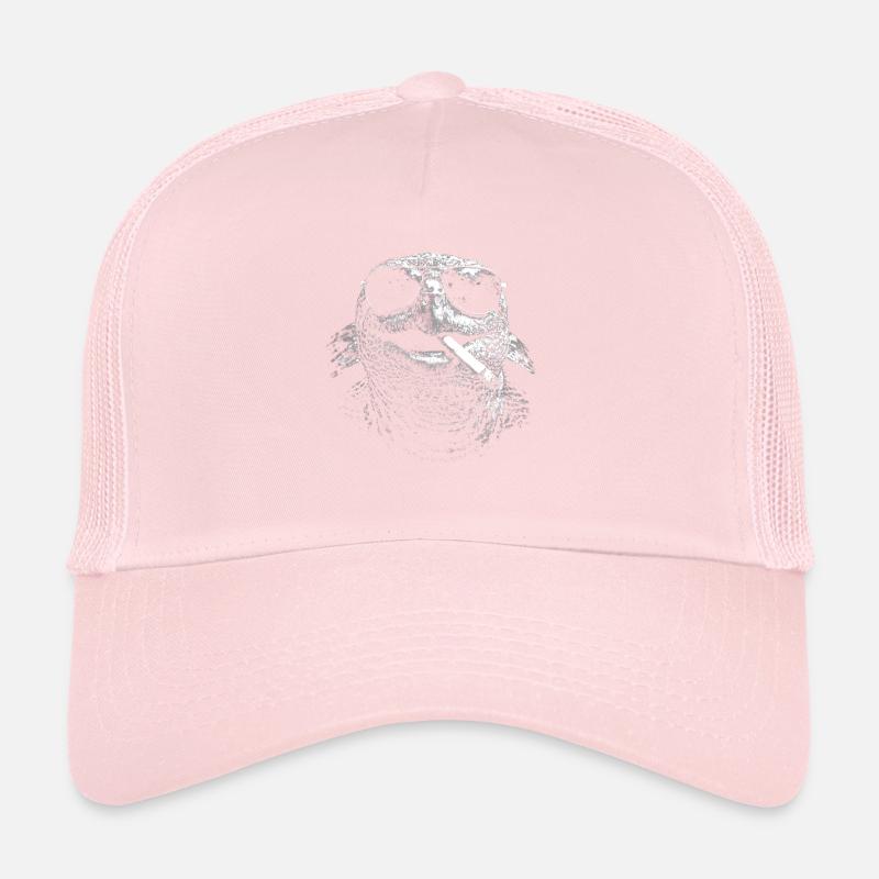 Tortue avec des lunettes de soleil et une cigarette Casquette trucker 