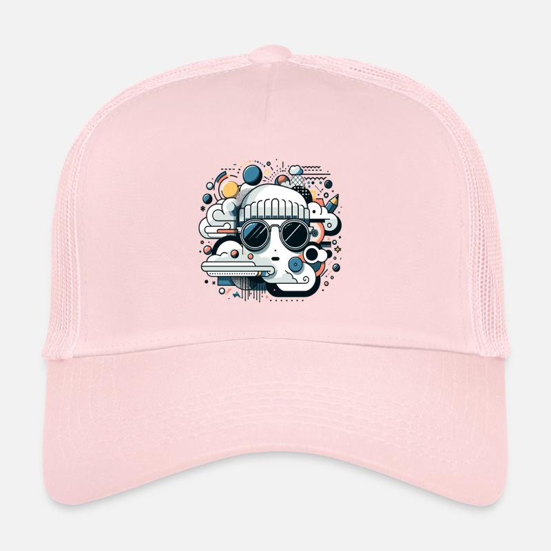 Clouds icon with sunglasses Trucker Cap