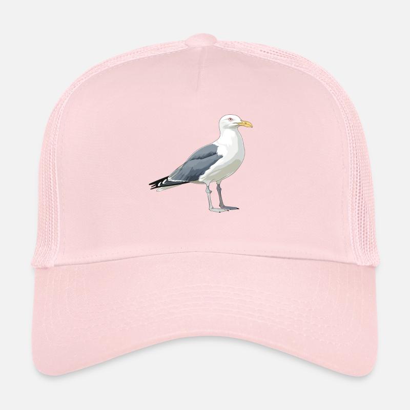 Illustration de bande dessinée de mouette côtière Casquette trucker 