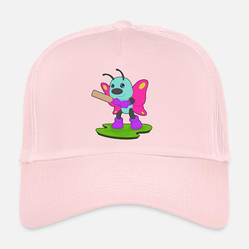 Schmetterling Cricket Cricketschläger Sport Trucker Cap