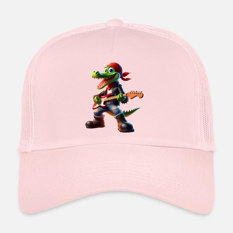 Crocodile rocker à la guitare Casquette trucker 