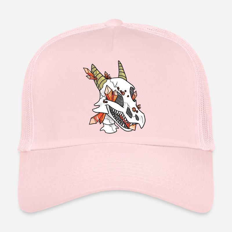 Crystal Skull - Dragon (by Leni Riosa) - Trucker Cap - pale pink