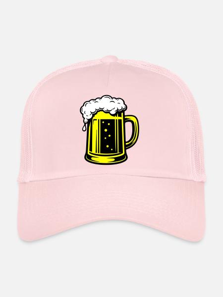 Bière Beer Symbol Beer - Casquette trucker  - rose pâle - Devant